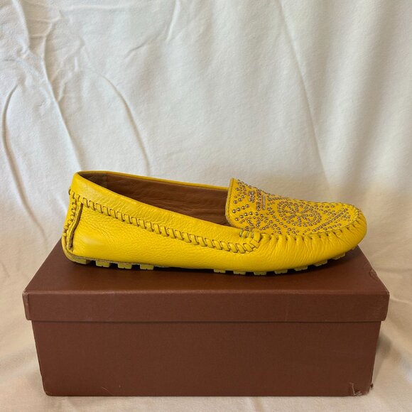 Coach Yellow Leather Loafers - Picture 3 of 5